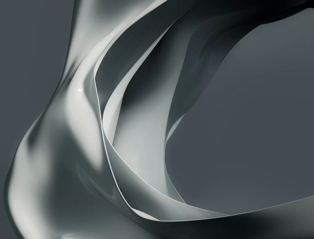 Abstract metallic sculpture